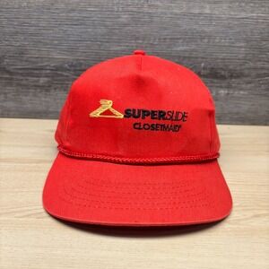 Vintage ClosetMaid SuperSlide Hat Cap Snap Back Red Hanger Logo Promo Organizing